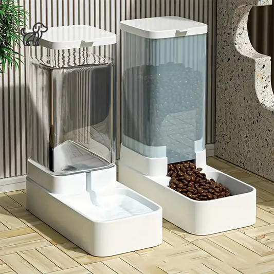 Gravity Dog Feeder & Water Dispenser Set