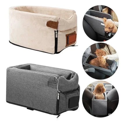 Portable Car Dog Seat Bed & Carrier for Small Pets