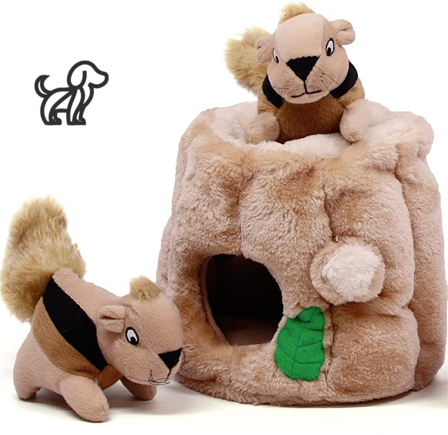 Hide a Squirrel Plush Dog Toy Puzzle