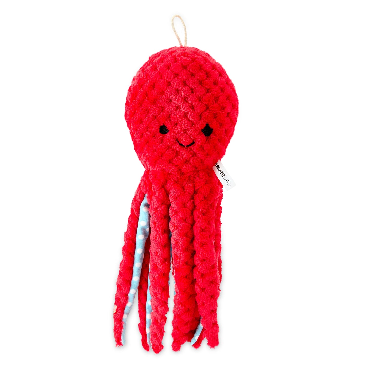 Plush Red Octopus Dog Toy