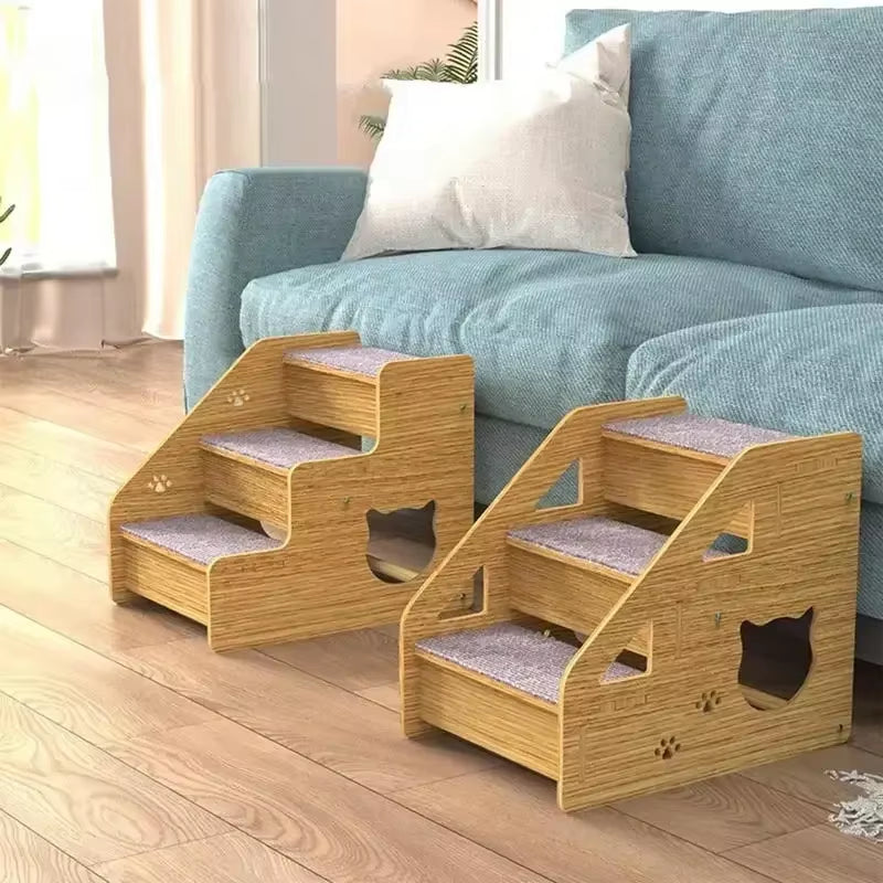 3-Level Wooden Dog Ramp