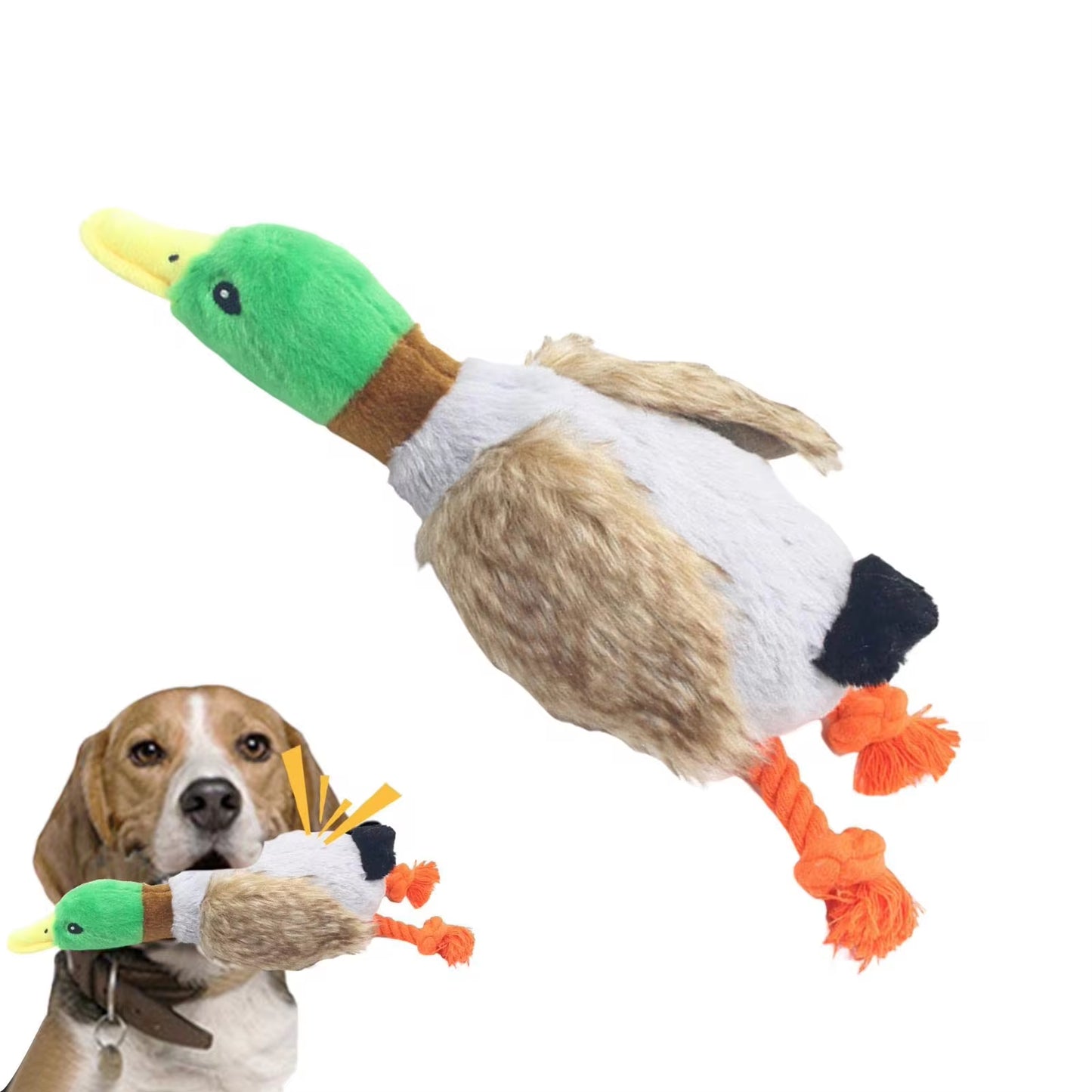 Premium Plush Duck Squeaker Toy for Dogs