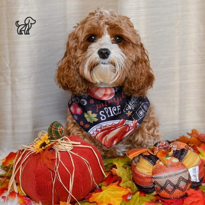 4 Pack Thanksgiving Dog Bandanas