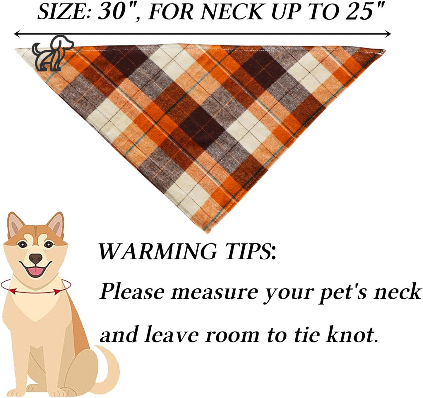 4 Pack Fall Dog Bandanas