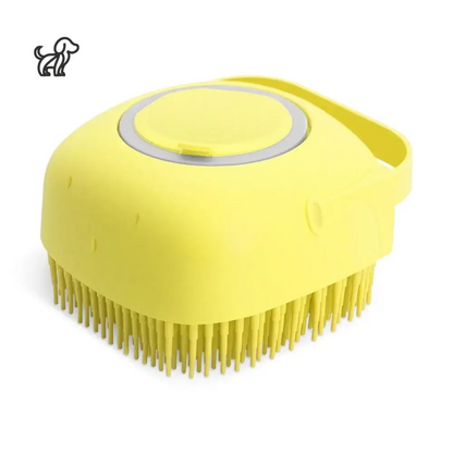 Pet Dog Shampoo Brush with Soap Dispenser