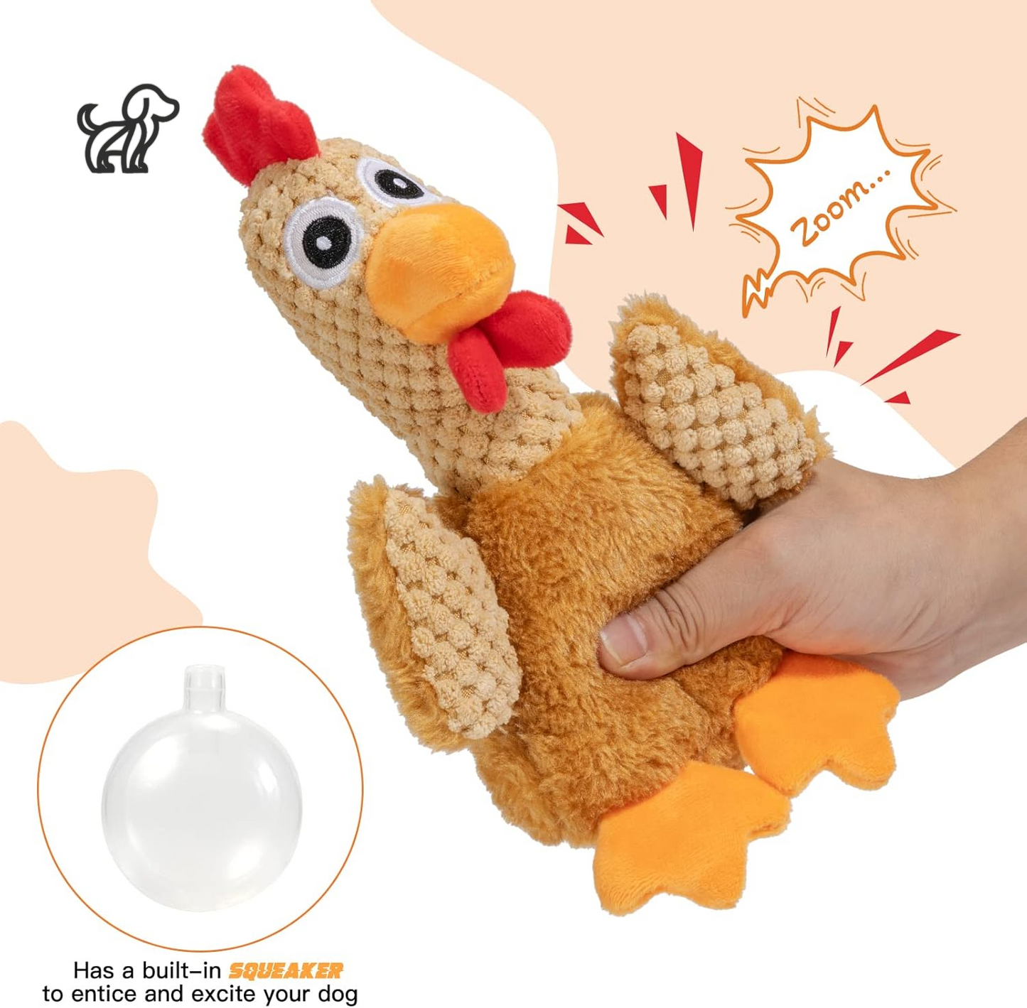 Thanksgiving Squeaky Chicken Toy