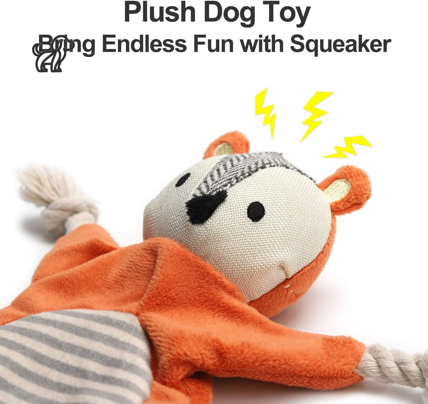 Plush Squirrel Dog Toy