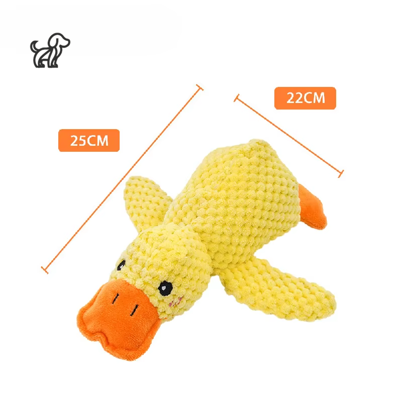 Plush Yellow Duck Dog Toy – Bite-Resistant & Interactive