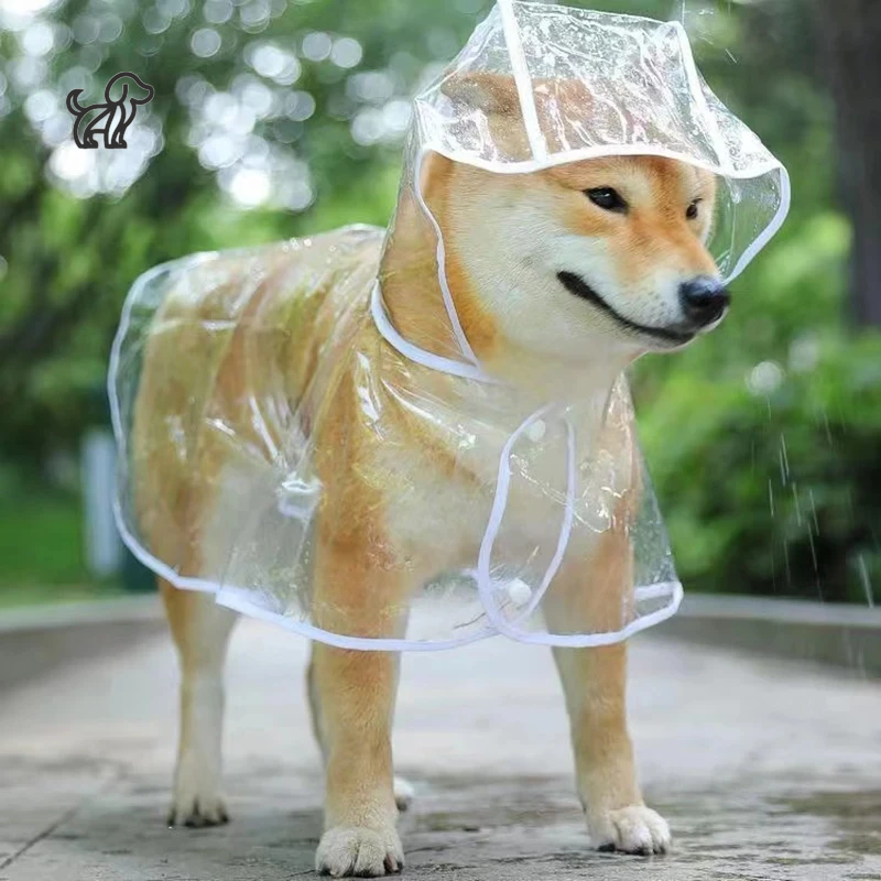 Transparent Rain Poncho for Dogs