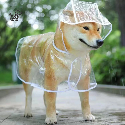 Transparent Rain Poncho for Dogs