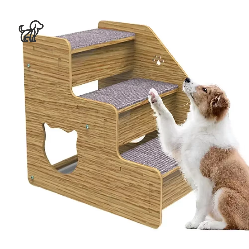 3-Level Wooden Dog Ramp