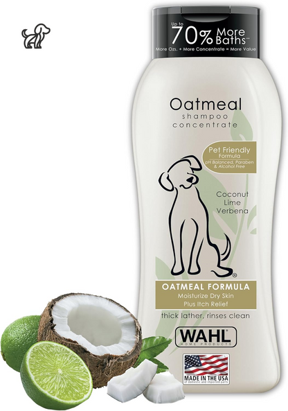 USA Dry Skin & Itch Relief Pet Shampoo for Dogs – Oatmeal Formula with Coconut Lime Verbena & Pet Friendly Formula