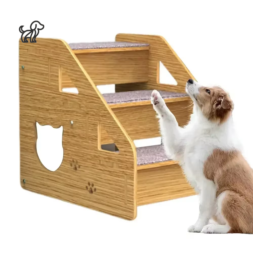 3-Level Wooden Dog Ramp