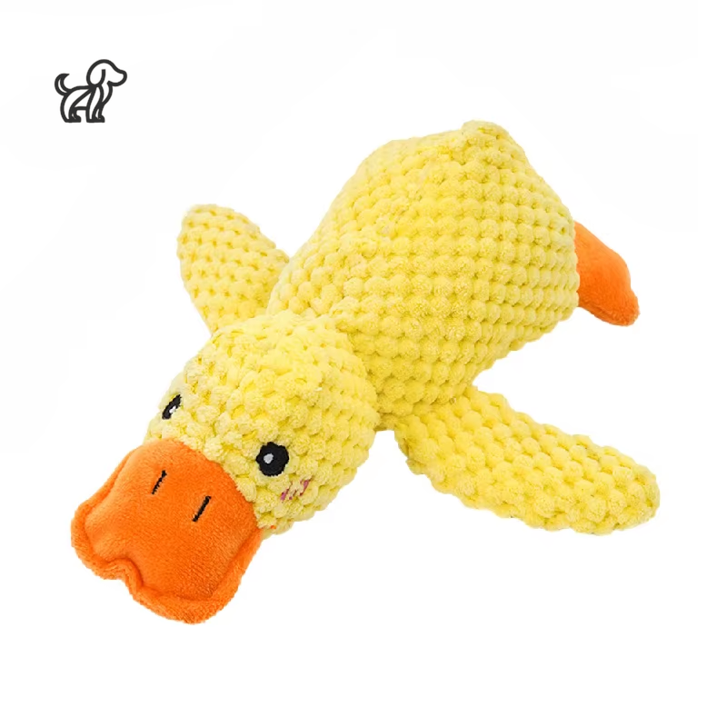 Plush Yellow Duck Dog Toy – Bite-Resistant & Interactive