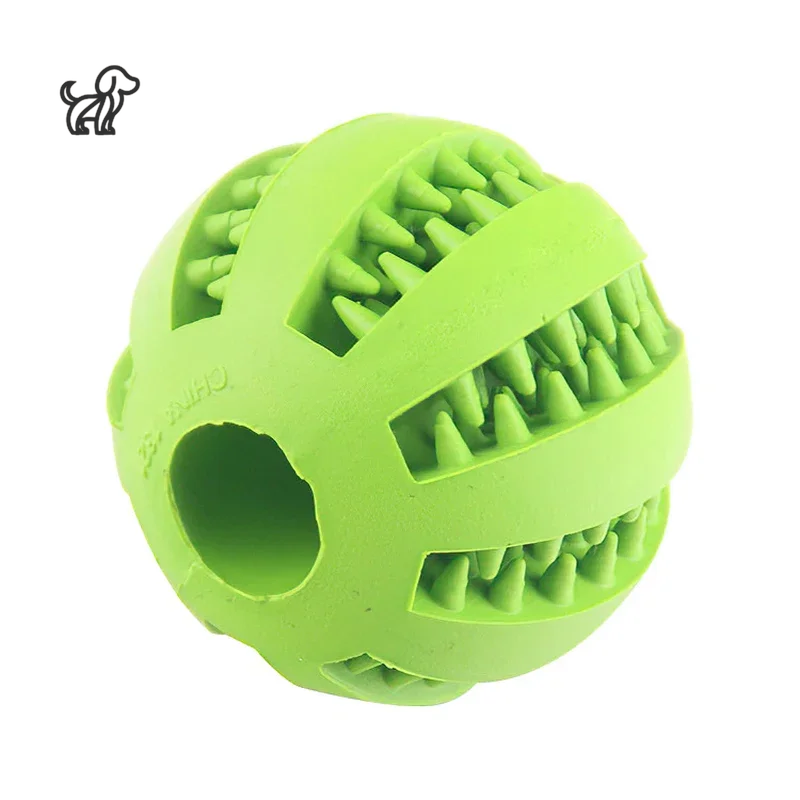 Interactive Rubber Ball Toy for Small Dogs – Elastic, Chew-Friendly, and Tooth-Cleaning