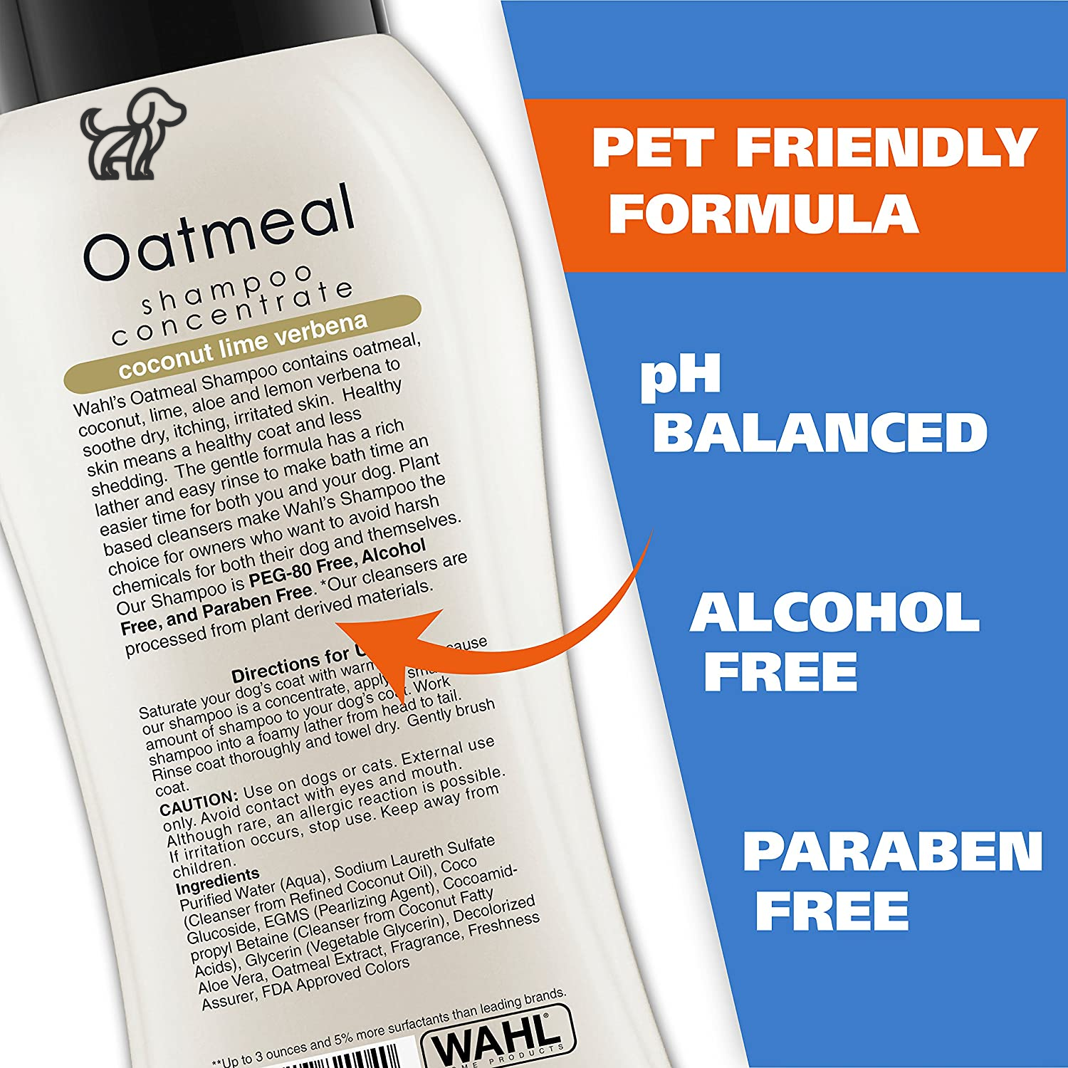 USA Dry Skin & Itch Relief Pet Shampoo for Dogs – Oatmeal Formula with Coconut Lime Verbena & Pet Friendly Formula