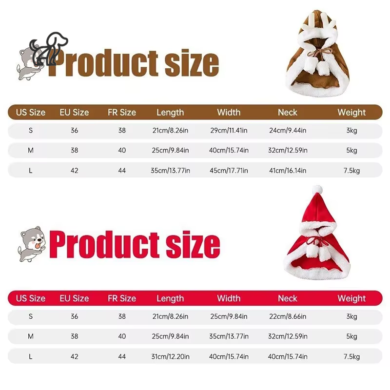 Christmas Dog Costume- Santa & Reindeer Options