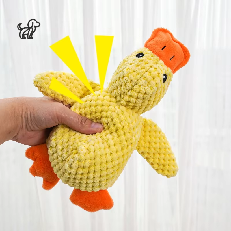 Plush Yellow Duck Dog Toy – Bite-Resistant & Interactive