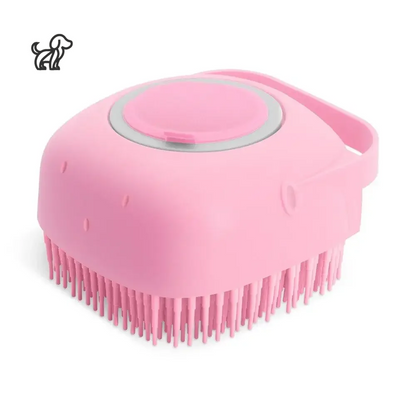 Pet Dog Shampoo Brush with Soap Dispenser