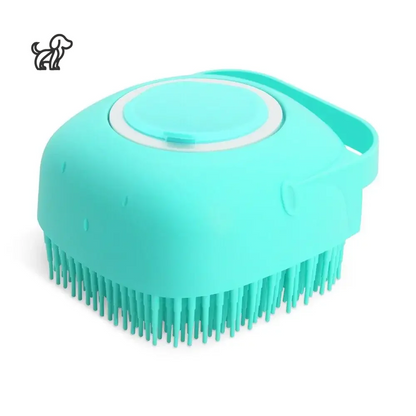 Pet Dog Shampoo Brush with Soap Dispenser