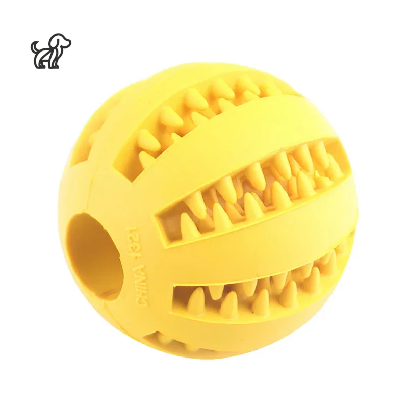 Interactive Rubber Ball Toy for Small Dogs – Elastic, Chew-Friendly, and Tooth-Cleaning