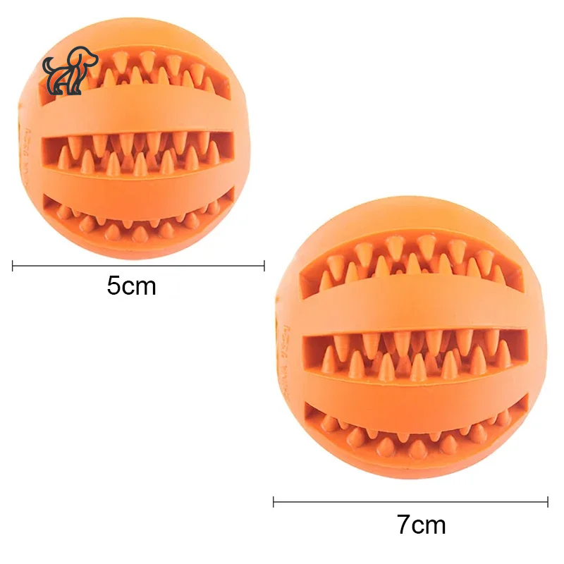 Interactive Rubber Ball Toy for Small Dogs – Elastic, Chew-Friendly, and Tooth-Cleaning