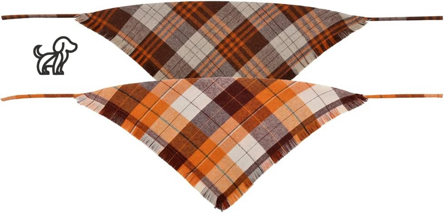  Autumn Plaid Reversible Scarf