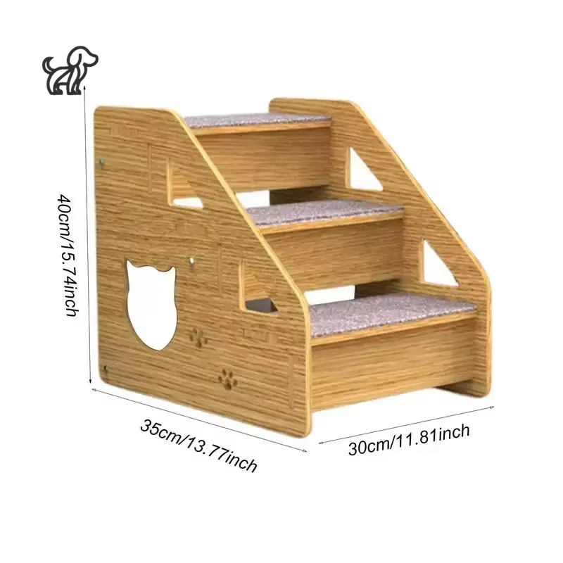 3-Level Wooden Dog Ramp